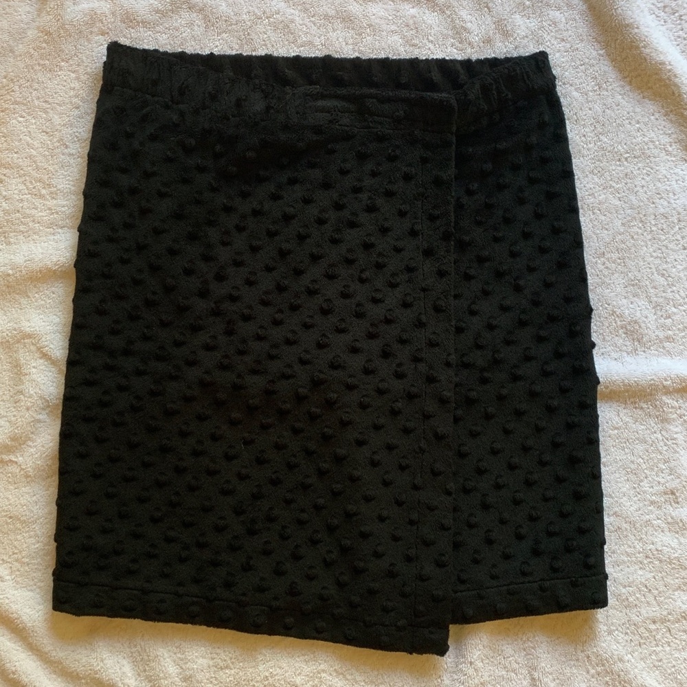 Black terry bath wrap